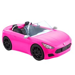 Barbie HBT92 - Cabrio-Fahrzeug, pink mit rollenden Rädern und realistischen Details, 2-Sitzer, Spielzeug Geschenk für Kinder ab 3 Jahren