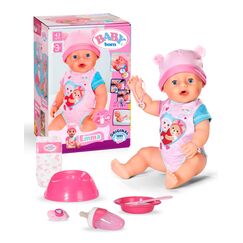 BABY Born Emma - 43 cm große Babypuppe - 10 Funktionen inkl. Accessoires & Strampler - Funktioniert komplett ohne Batterien - Geeignet für Kinder ab 3 Jahren