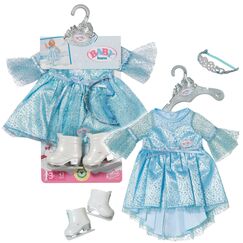 BABY born Eisprinzessin 43cm, Eisprinzessinen-Kleid mit Schlittschuhen und Tiara für 43 cm Puppen, 836095 Zapf Creation