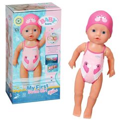 BABY Born Schwimmende Lizzie 30cm, Aufzieh-Badepuppe, wasserfest, funktioniert ohne Batterien, 30 cm große Puppe, 834060 Zapf Creation