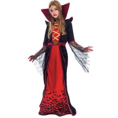 Spooktacular Creations Royal Vampir Kostüm für Mädchen Deluxe Set Halloween gotisch Viktorianische Vampirin Queen Dress Up Party M (8–10 Jahre)