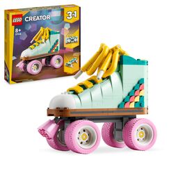 LEGO Creator 3in1 Retro Roller Skate Toy - Transforms into a Mini Skateboard or Boom Box Radio, Creative Gift for 8+ Year Old Girls & Boys - 31148