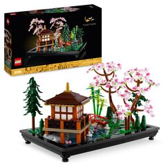 LEGO Icons Garten der Stille - Modell zum Bauen und Ausstellen - Japanische Oase mit Pavillon, Brücke, Koi-Karpfen, Lotusblumen, Bäumen - DIY Deko - Geschenk für Frauen und Männer - 10315