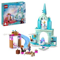 LEGO Disney Frozen Elsas Eispalast, Eiskönigin-Schloss-Spielzeug mit Prinzessin ELSA und Anna Puppen, Plus 2 Tierfiguren, tolles Geschenk für 4-jährige Mädchen und Jungen 43238