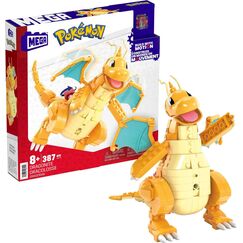MEGA Pokémon Dragoran - 388-teiliges Bauset zum Aufbauen und mit der Kurbel die Flügel aktivieren, für Kinder ab 8 Jahren, HKT25