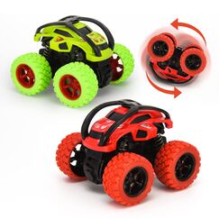 VoMii 2 St&uuml;ck Monster Truck, Spielzeugauto f&uuml;r Kinder ab 3-10 Jahre, Gro&szlig;e Gummir&auml;der 4x4 Power Tr&auml;gheitsbetriebene Fahrzeuge, 360&deg; Stunt-Rotation, Rennwagen Spielsets f&uuml;r Kinder, 1:64 Scale