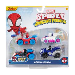Spidey und seine Super-Freunde SNF0200 - Metall Fahrzeuge 4er-Set, Spielzeug ab 3 Jahren