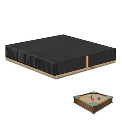 VANSHEIM Sandkasten Abdeckplane 150x150x20cm Plane Sandkasten Abdeckung Plane Sandbox Abdeckung f&uuml;r Kinder Pool Sandkistenabdeckung Schutzh&uuml;lle Sandkasten Regenschutz Staubdicht 420D Oxford-Stoff