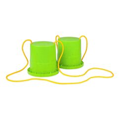 LENA Eco Topfstelzen 17 cm, Laufdosen für Kinder, Kindertopfstelzen für Balancefähigkeit, Kunststoff-Holz-Gemisch mit Holzduft, ideal für Koordination, TÜV Zertifiziert, ab 3 Jahren