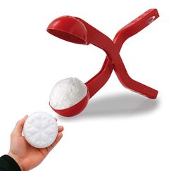 JAMARA 460394 - Snow Play Schneeballzange 38cm rot &ndash; Schneeb&auml;lle (ca. 7 cm Durchmesser) in Sekunden Formen, nie Wieder kalte H&auml;nde, Schneeb&auml;lle sind fluffig und Nicht so hart wie die Handgemachten