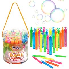 Ulikey Seifenblasen Kinder, 40 Stück Stäbe Spielzeug, Bubble Geschenke Hochzeit Party Set für Garten Mitgebsel Kindergeburtstag Karneval