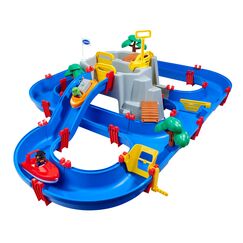 AquaPlay - Wasserbahn MountainLake - 42-teiliges Spieleset mit einem hohen Berg, Wasserfall und geheimer H&ouml;hle, Wasserspielspa&szlig; inkl. 2 Tierfiguren und 2 Booten, f&uuml;r Kinder ab 3 Jahren