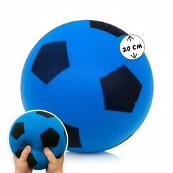 alldoro 63105 Schaumstoffball Blau, &Oslash; 20 cm, extra weicher Softball, Fu&szlig;ball f&uuml;r Kinder ab 0 Jahren, leise & leicht, Ball f&uuml;r Indoor & Outdoor