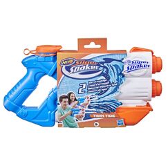 Super Soaker Twin Tide Wasserpistole doppelter Spritzpower Pump-Funktion gro&szlig;er 1,4L Wassertank einfaches Auff&uuml;llen
