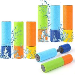 DERAYEE 6 St&uuml;ck Wasserspritzpistolen,Wasserpistole Schaumstoff Bunte Spritzpistole f&uuml;r Kinder und Erwachsene