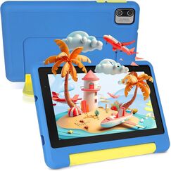 Ainmel Kinder Tablet 7 Zoll, Android Tablet f&uuml;r Kinder, 8GB RAM + 64GB ROM + 128GB erweiterbar, Dual-Kamera, Wi-Fi & Bluetooth, Type-C, Kids Tablet mit sto&szlig;fester Schutzh&uuml;lle, Blau