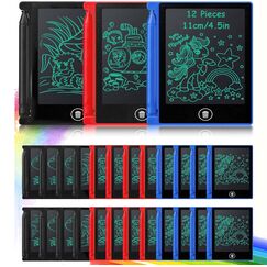 Piucrty Lcd Schreibtafel Kinder 12Pcs Besch&auml;ftigung Autofahrt Mal Tablet Kleinigkeiten Mitgebsel Kindergeburtstag Gastgeschenke Led Maltafel Zaubertafel Reise Gadgets Spielzeug Kleine Geschenke