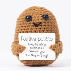 XBOCMY Pocket Hug Positive Kartoffel, Kreative Strickwolle Kartoffel Puppe, Mutmacher Geschenk, Geschenke f&uuml;r Frauen, Einschulung Geschenk