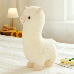 Celawork Alpaka Kuscheltier, Stand Alpaka Pl&uuml;schtier, kuschel alpaka, Lama Stofftier Geschenk f&uuml;r Kinder M&auml;dchen Jungen(25cm, Wei&szlig;)