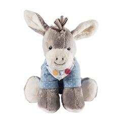 Sterntaler Spieluhr M Esel Emmi &ndash; Babyspieluhr aus Flausch & Jersey - Kuscheltier waschbar mit entnehmbarem Spielwerk, Melodie &bdquo;La Le Lu&ldquo; &ndash; Einschlafhilfe ab Geburt - zuhause & unterwegs &ndash; 20x20x9 cm