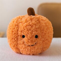 champracer Plüschtier Stofftier Obst Plüschtier Plüschkissen Spielzeug, Kissen Puppe Wurfkissen, Schmusetier Geschenk für Kinder Mädchen Jungen (25 cm,Kürbis)