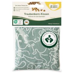 GRÜNSPECHT Traubenkern-Kissen 12x12cm, Wärmekissen für Babys & Kleinkinder, bei Blähungen & Bauchschmerzen