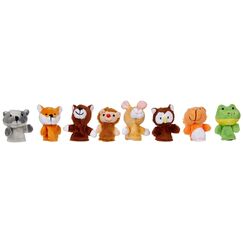 goki 50962 - Fingerpuppen-Set Waldtiere 8er Set aus Stoff
