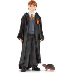 SCHLEICH Harry Potter | Ron Weasley & Krätze 42634 | Sammelfiguren Set mit Zauberlehrling & Ratte | Sammelfigur & Geschenkidee für Fans und Kinder | Spielfiguren ab 6 Jahren | 2-teiliges Set