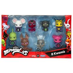 BANDAI - Miraculous - Pack mit 8 Kwamis – Mini-Figuren Sammlung - Spiel Schatulle Set mit 8 Kwamis - Kleine süße Miraculous Ladybug Figuren - Spielzeug ab 4 Jahren - P50532