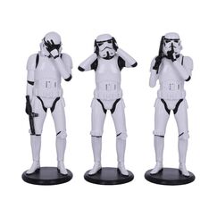 Nemesis Now Original Stormtrooper im Stil der &bdquo;3 Weisen&ldquo;, Sciencefiction-Figuren, Wei&szlig;, 14cm