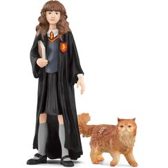 SCHLEICH Harry Potter | Hermine Granger & Krummbein 42635 | Set aus M&auml;dchenfigur & Tierfigur | als Deko oder Sammelfiguren | Geschenk f&uuml;r Kinder & Fans | Spielfiguren ab 6 Jahren | 2-teiliges Set