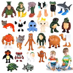 KutaKuta Italian Brainrot Figuren Set, 24 St&uuml;ck Tung Tung Tung Tung Sahur Tralalero Tralala Figure, Creative Brainrot Figuren Schreibtisch Dekoration f&uuml;r Sammler, Geschenke f&uuml;r Freunde