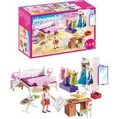 PLAYMOBIL 70208 Dollhouse Abwechslung Schlafzimmer mit Nähecke, ab 4 Jahren, bunt, one Size