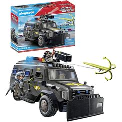 PLAYMOBIL | City Action |SWAT-Geländefahrzeug | mit Licht und Sound | Spielzeug für Kinder ab 5 Jahren | 71144