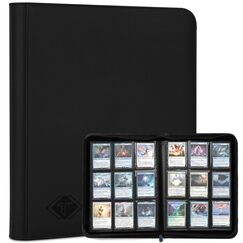 Kartenbinder f&uuml;r Trading Card 9 Pocket,Zip MTG Kartenbinder mit 432 Side Loading Pocket,Kartenalbum Fit f&uuml;r TCG Baseball Football Sports Card,Einfaches Einlegen der Karten Sammlung Binder Schwarz