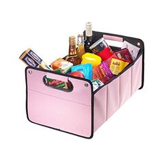 CB Präsentwerbung GmbH CBag rosa - Kofferraumtasche aus Polyester mit stabilem Boden - Klappbox Kofferraumbox Faltbox Organizer Autobox Tasche Auto Kofferraum Zubehör (rosa)