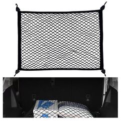 OMJMYY Kofferraumnetz Gepäcknetz Auto 80x100cm Erstreckt Sich auf 210x140cm Kofferraum Netz Aufbewahrung Netz für Kofferraum Autodach mit 4 ABS Haken für die Meisten Autos
