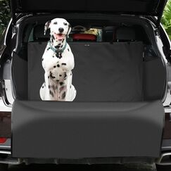 KYG Abdeckplane für Kofferraum Auto Futter für Haustiere copribaule Wasserdicht Sitzbezug Universal hinten mit Seitenschutz Abdeckung Robuste Mehrzweck-Matte Schwarz