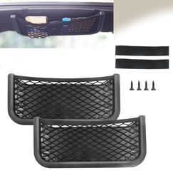 Kofferraum Netztasche Auto Aufbewahrungsnetz Gepäcknetz - 2 Stück Universelles Selbstklebendes Autonetz mit Gummiband für Mobiltelefone, Führerschein, Kleinteile und Ablage an der Sonnenblende
