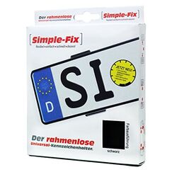 Simple FIX Kennzeichenhalter Rahmenlos für Zwei DE Auto Nummernschilder STVZO