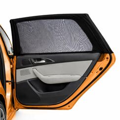 Sonnenschutz Auto Baby • ZERTIFIZIERTER UPF+ UV-Schutz • Nachhaltiges & Hochwertiges GSM105+ Nylon • Doppelte Schutzwirkung • Deutsches Design • Sonnenschutz Auto Kinder, Netz für Seitenfenster