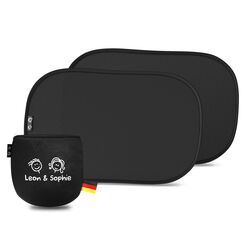 Sonnenschutz Auto Baby mit UV-Schutz UPF50+, DEKRA geprüft & KBA-zugelassen, Hochwertiges GSM105+ Nylon, Doppelte Schutzwirkung, Sonnenschutz Auto Kinder ohne Saugnapf