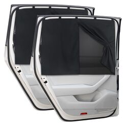 DIZA100 Sonnenschutz Auto Baby, 2 Pack Magnetisch Doppelschicht Sonnenschutz Kinder/Auto Vorhang UV Schutz & Verdunkelung Autofenster Hitzeschutz Vorhang für Seitenscheibe