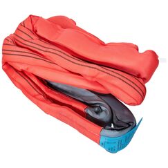 Kerbl Works Abschleppschlinge, Abschleppseil, Abschleppgurt, rot, 4m, 4cm, 35 Tonnen, Polyester, Warnfähnchen, Transporttasche