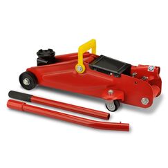 cartrend Hydraulischer Rangierwagenheber, Tragkraft bis 2t, 135-342 mm, Rangierheber für Auto und Kleintransporter, Wagenheber für Haus und Werkstatt, gefertigt aus Qualitätsstahl