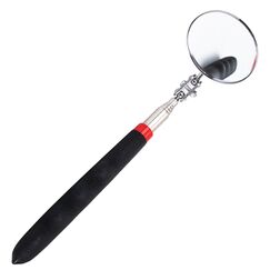 Gyxcelc Mechanischer Autospiegel Inspektionsspiegel 72cm Teleskop Spiegel Werkzeug Spiegel Werkzeug Geocaching Ausrüstung Werkstatt Spiegel Auto Inspektionsspiegel mit Teleskopgriff (Schwarz)
