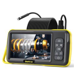 Dual Lens Endoskopkamera mit Licht, Industrielle Endoskop Inspektionskamera,5,0-Zoll-IPS-Boreskop-Kanalkamera mit 1920P Handheld IP67 Wasserdichter Schlangenkamera mit 8 LED-Leuchten-5M