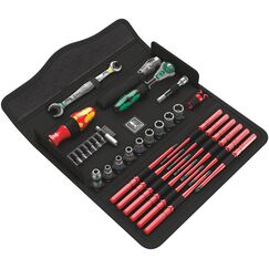 Wera 05135926001 KK W 1 Kraftform Kompakt W1 Wartung, 1/4" x 10 mm, Werkzeug-Set, 35-teilig Schwarz Stück