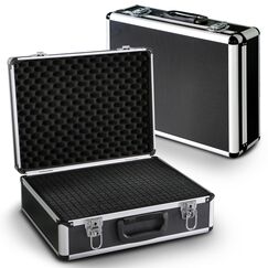 PeakTech P 7305 Universalkoffer &ndash; abschlie&szlig;barer Universal-Transportkoffer mit W&uuml;rfelschaumstoff &ndash; tragbarer Fotokoffer &ndash; robuster Koffer mit Schutz vor Regen und Staub &ndash; Gro&szlig; (405 x 330 x 150 mm)