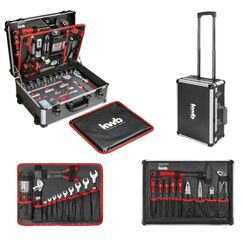 kwb Werkzeugkoffer mit Trolley-Funktion, 175-teilig, gefüllt, Werkzeug im stabilem Aluminiumkoffer, Werkzeugset groß, für Heimwerker, DIYer und Handwerks-Meister, abschließbar inkl. 2 Schlüsseln